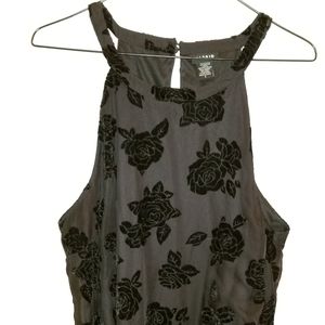 Torrid size 1 FLORAL BURNOUT VELVET MOCK NECK TOP